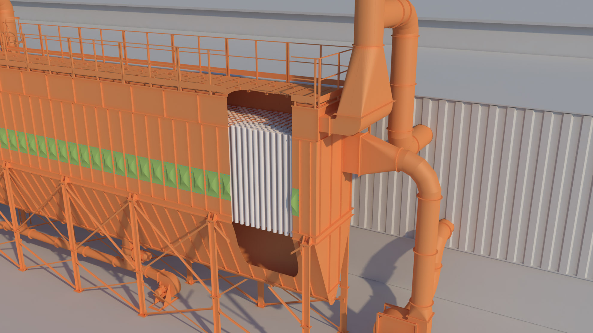 Sistema de aspiración y filtración para una planta de reciclado